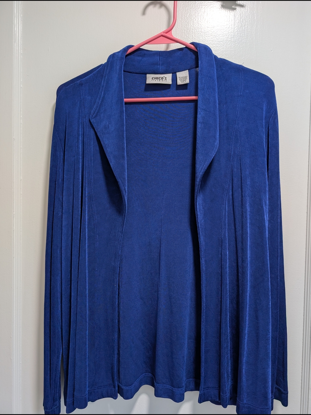 Chico's Royal Blue Open Front Cardigan